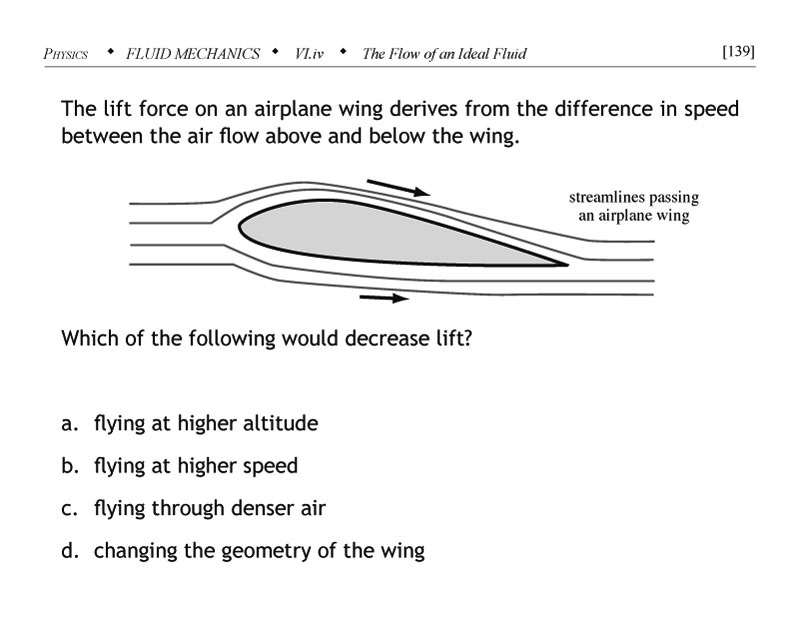 Bernoullis equation applied to airplane lift