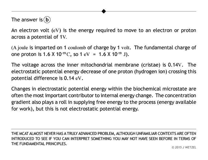 Mitochondria physics problem explanation