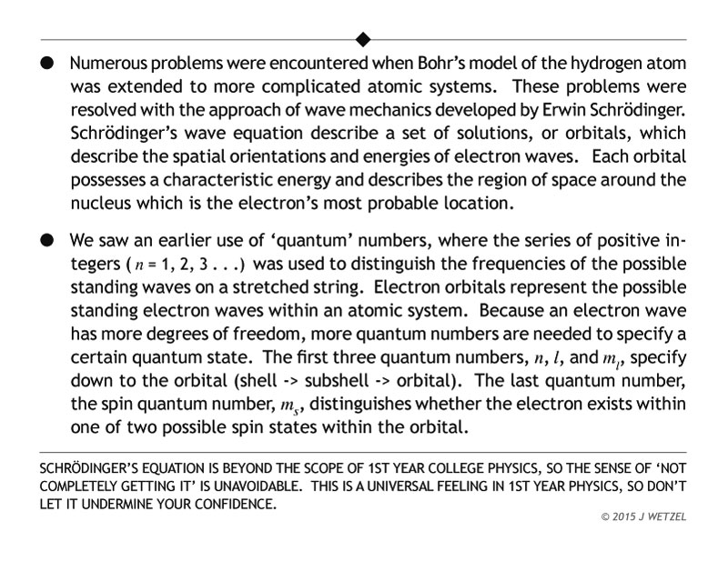 Main concepts for quantum numbers