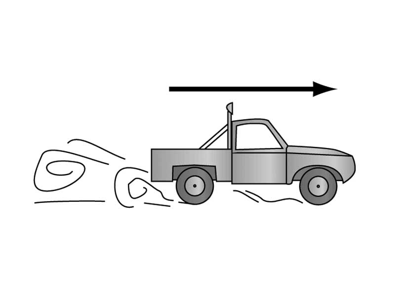 Accelerating truck