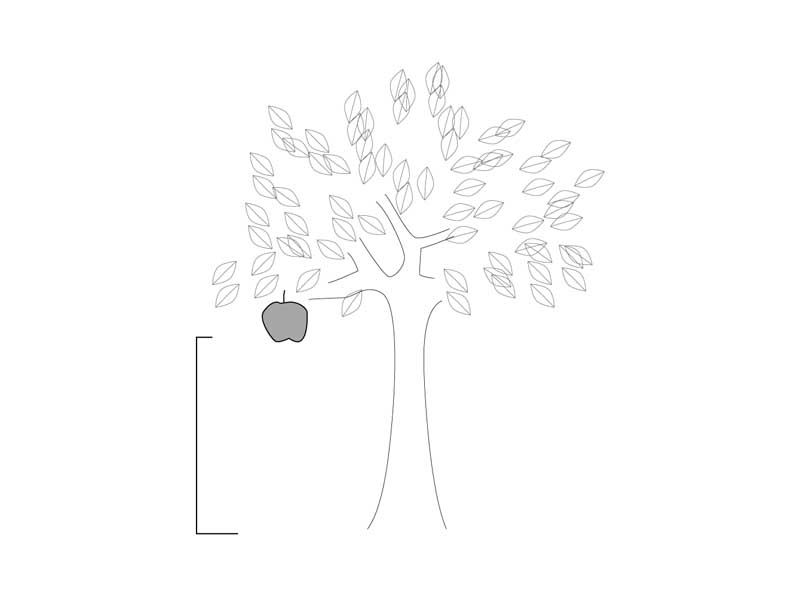 Apple on tree