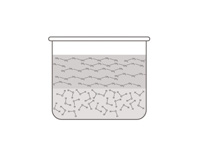 Immiscible liquids.